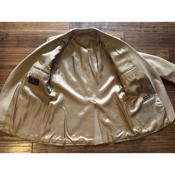 Vintage 1980s Bellamin 100% Pure Wool Camel Blazer Men’s 44 R• USA Made - Picture 10 of 14